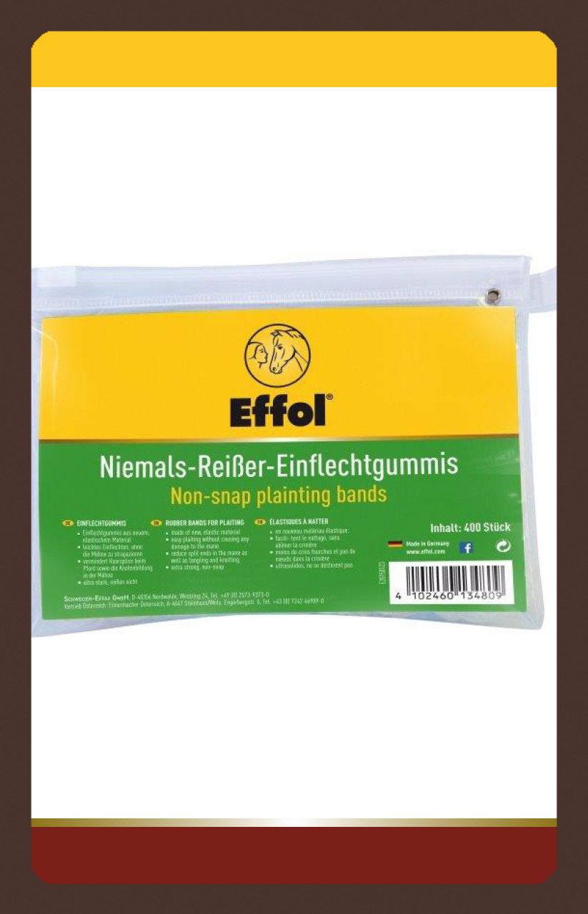 produkt Effol Niemals Reisser Einflechtgummis farblos 400Stk