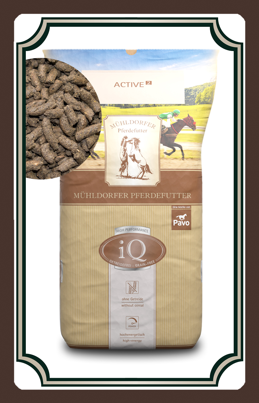 hochenergetisches Pferdefutter Leistung Sport Zucht Mühldorfer IQ Active2 20kg