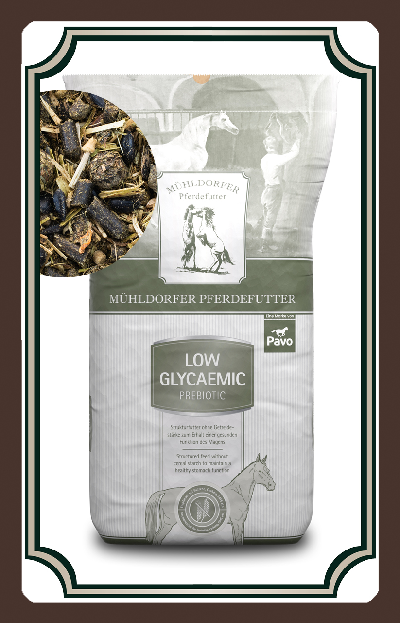 stärkereduziert zuckerreduziertes Krippenfutter Mühldorfer Low Glycaemic prebiotic 15kg