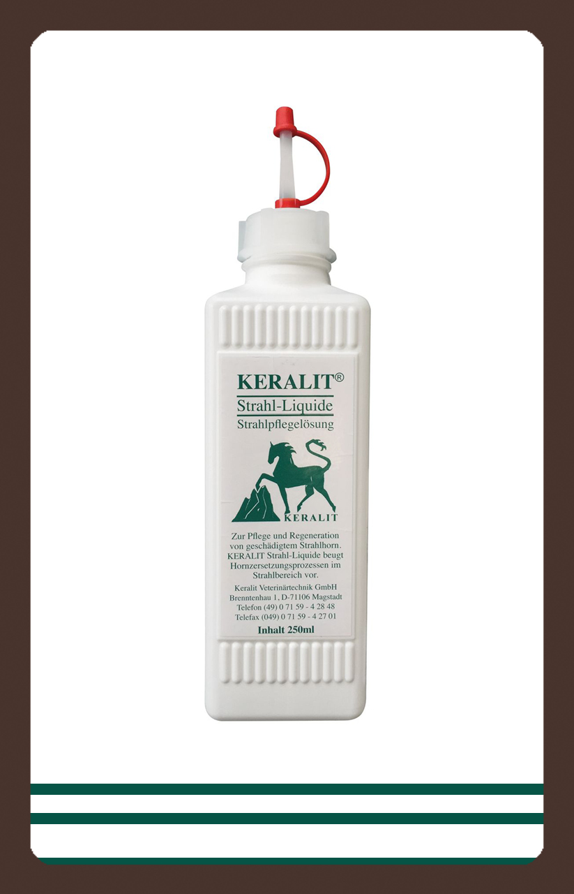 Pflege Huf Horn Pferd Keralit Strahl Liquid 250ml