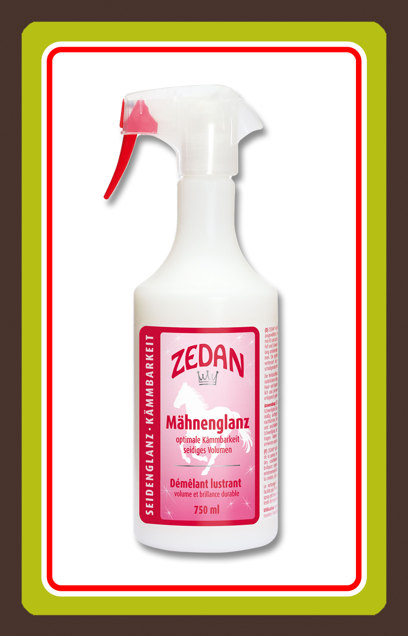 Pflegend Mähne Fell Schweif Glanz Zedan Mähnenglanz 750ml